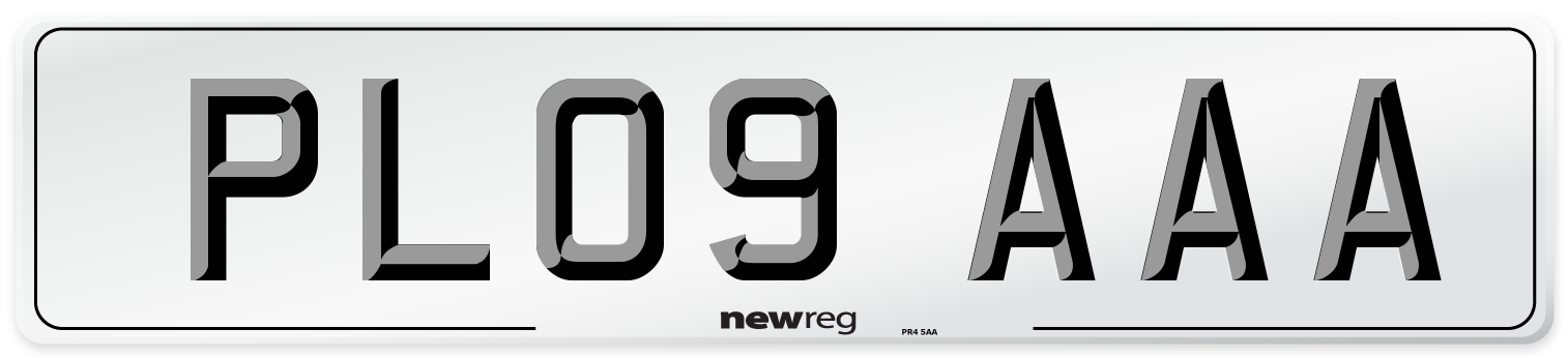PL09 AAA Number Plate from New Reg